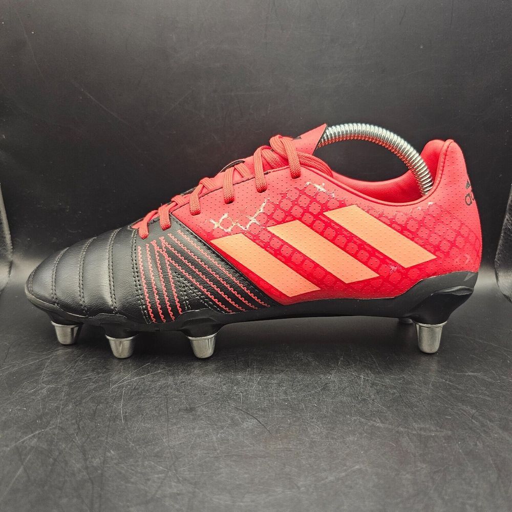 Adidas Kakari X-Kevlar 2 SG Black Red Sz 8 Football Soccer Rugby Cleat EF3397 - Picture 10 of 13